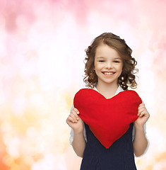 Image showing beautiful girl with big heart