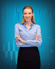Image showing smiling businesswoman