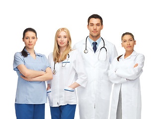 Image showing young team or group of doctors