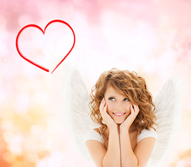 Image showing happy teenage angel girl