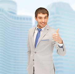 Image showing handsome man with thumbs up