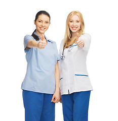 Image showing two doctors showing thumbs up