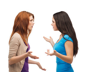 Image showing two teenagers having a fight