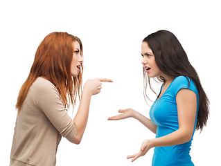 Image showing two teenagers having a fight