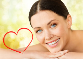 Image showing beautiful smiling woman in spa salon