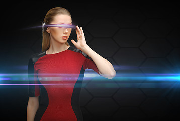 Image showing woman with futuristic glasses