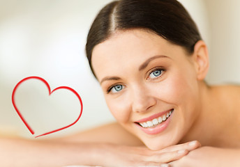 Image showing smiling woman in spa salon