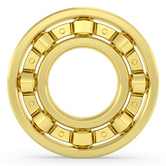 Image showing Golden bearing on white background
