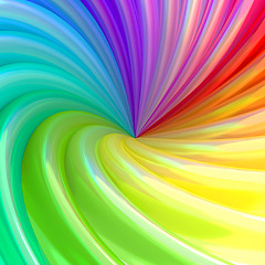 Image showing Abstract background of colorful swirl pipes