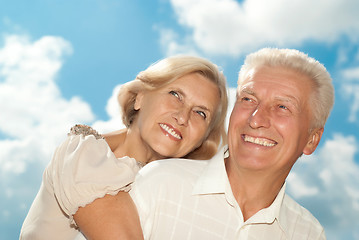 Image showing Gorgeous elderly couple went for a walk