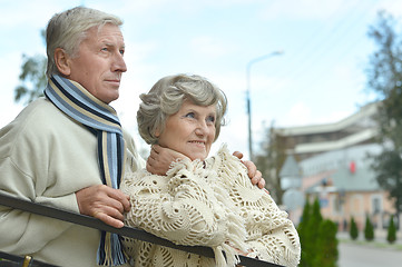 Image showing Mature couple walking