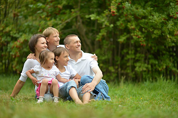 Image showing Happy family at nature