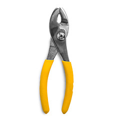 Image showing pliers yellow isolated white