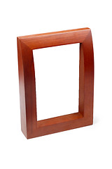 Image showing wooden picture frame isolated