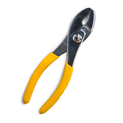 Image showing pliers yellow isolated white