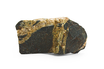 Image showing stone isolated white rock background natural granite boulder sol