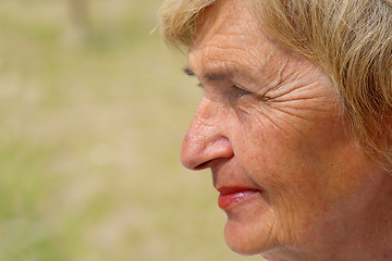 Image showing Profile of a senior woman