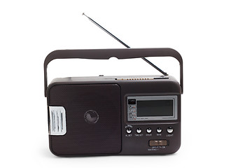 Image showing radio portable transistor old tuner fm set isolated