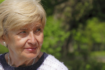 Image showing Senior woman expression