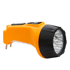Image showing electric pocket flashlight isolated on white (clipping path)