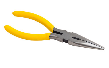 Image showing pliers yellow tool isolated (clipping path)