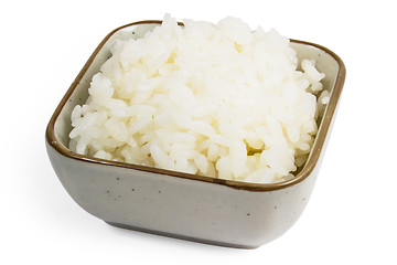 Image showing rice food cooked cup isolated on white background