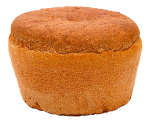 Image showing bread black round Russian isolated clipping