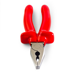 Image showing pliers red  for work at home isolated