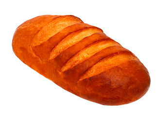 Image showing bread baking long loaf isolated on a white background clipping p
