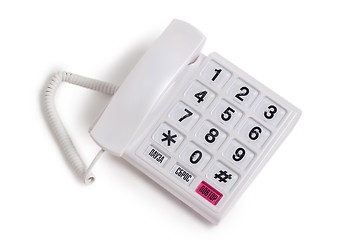 Image showing white phone isolated