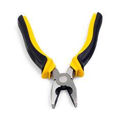 Image showing Yellow pliers isolated on white background