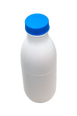 Image showing milk plastic bottle isolated on white (clipping path)