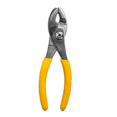 Image showing pliers yellow isolated white (clipping path)