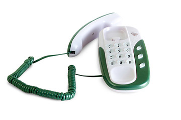 Image showing green phone isolated on white background