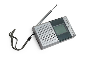 Image showing radio portable transistor fm old tuner set isolated fashioned