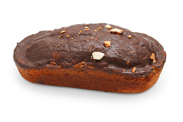 Image showing dessert cake chocolate nuts isolated