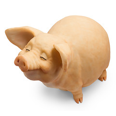 Image showing figurine pig isolated on white background