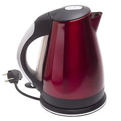Image showing electric red kettle isolated white background