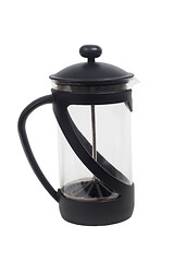 Image showing glass teapot kettle tea shiny plastics isolated clipping path