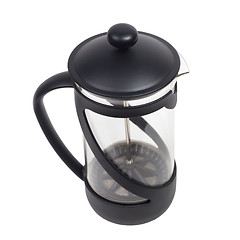 Image showing teapot kettle glass tea shiny plastics isolated (clipping path)