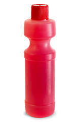 Image showing red plastic bottle isolated