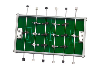 Image showing table football game is isolated board game clipping path