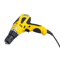 Image showing drill tool yellow isolated