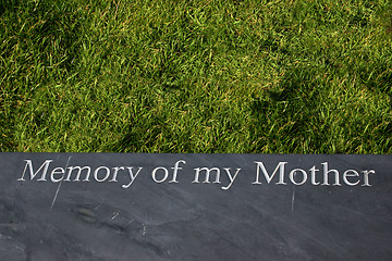 Image showing in memory of mother