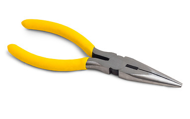 Image showing pliers yellow tool isolated