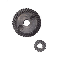 Image showing gears metal isolated against a white background