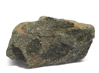 Image showing granite gray stone a isolated on white background