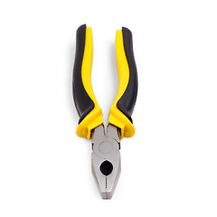 Image showing yellow pliers isolated on white background