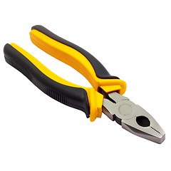 Image showing yellow pliers tool isolated on a white background