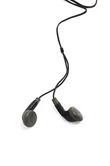 Image showing headphones head audio music wire stereo equipment cable phones a